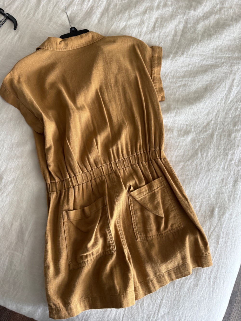 Universal Thread Rustic Tan Button romper - Picture 3 of 4